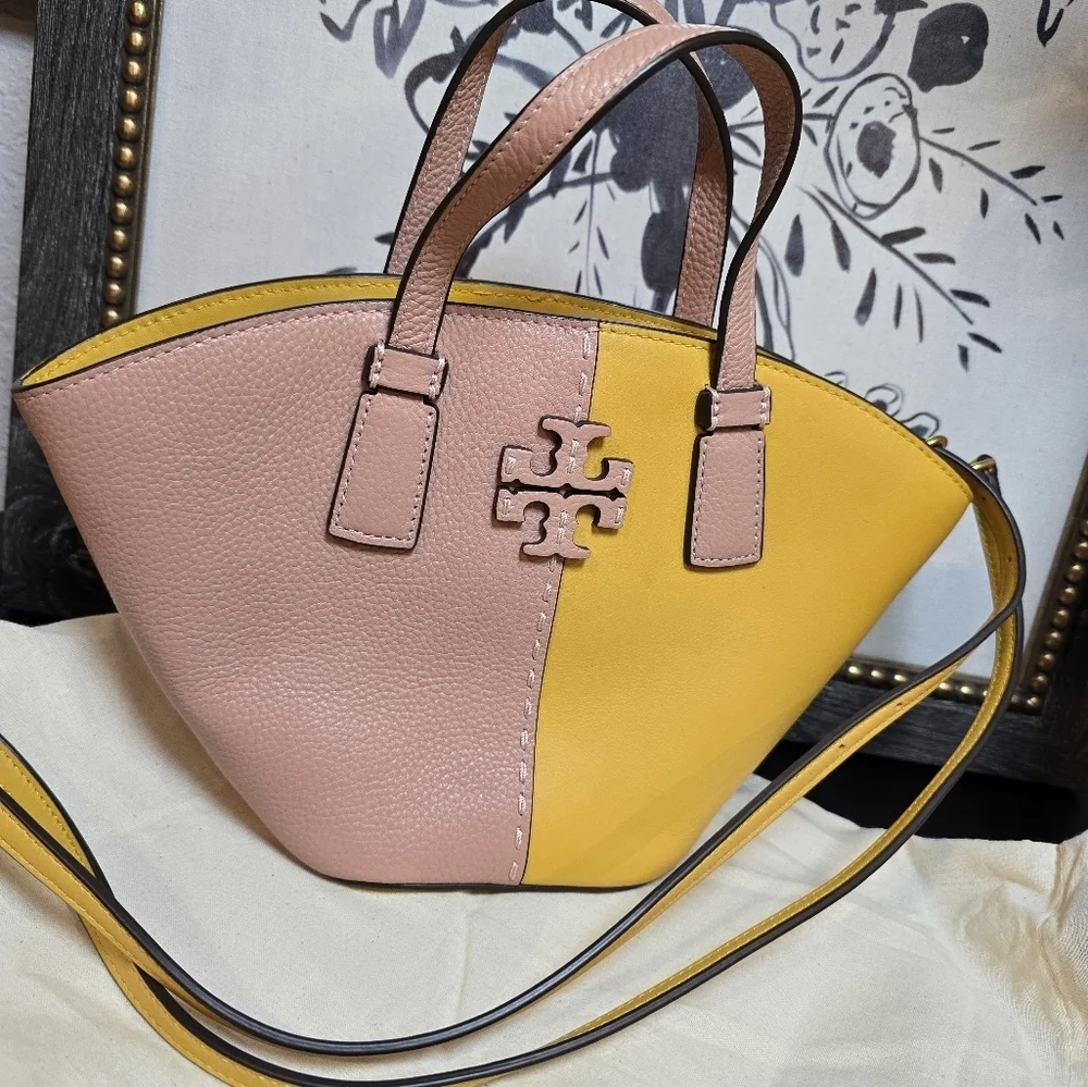 Tory Burch Mcgraw color block mini tote crossbody bag
